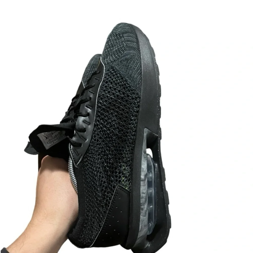 NEW Nike Air Max Flyknit Racer Mens Triple Black Shoes Sz 13